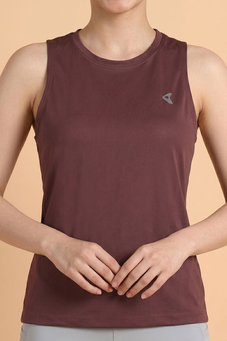 Zelocity Quick Dry Contour Tank Top - Friar Brown — image 3
